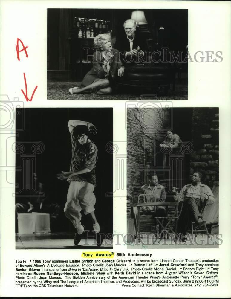 1996 Press Photo 50th Tony Awards - Scenes from nominees productions - Historic Images