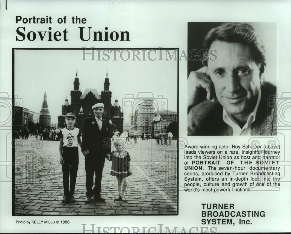 1986 Press Photo Roy Scheider - "Portrait of the Soviet Union" documentary - Historic Images