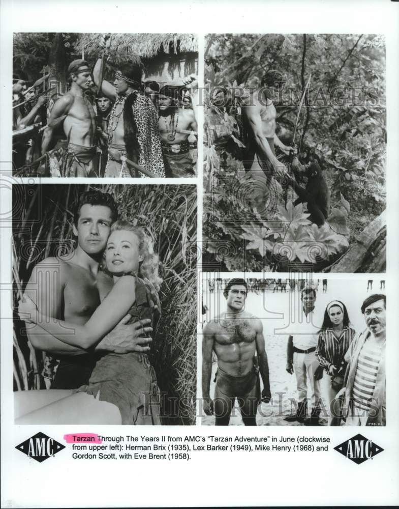 1977 Press Photo Many Actors Played Many Faces of Tarzan Through the Years - Historic Images