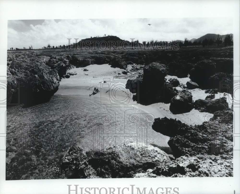 1992 Press Photo View of Landscape in Washington/Slagbaai National Park - Historic Images