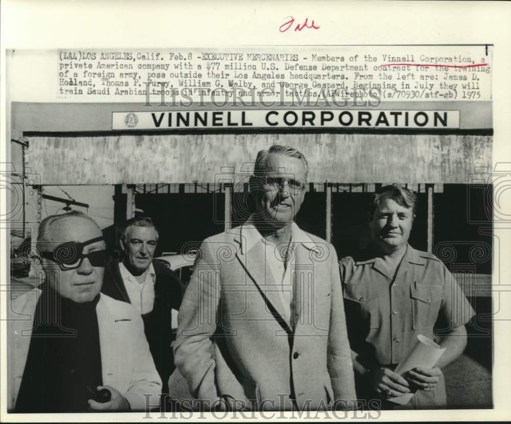 1975 Members of Vinell Corporation at Their Los Angeles Headquarters - Historic Images