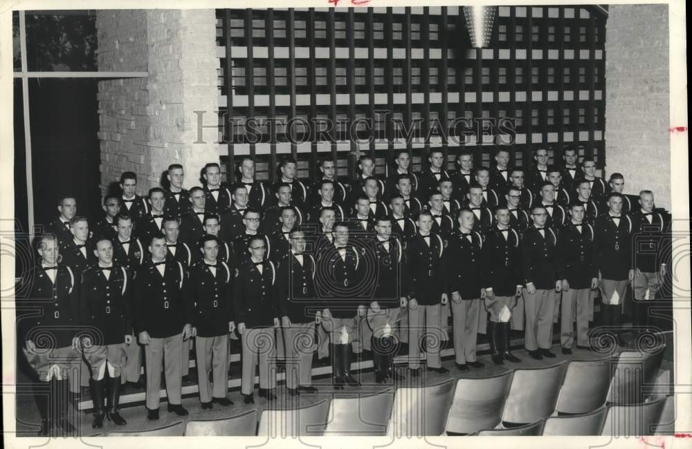 1959 Singing Cadets of Texas A&amp;M on stage - Historic Images