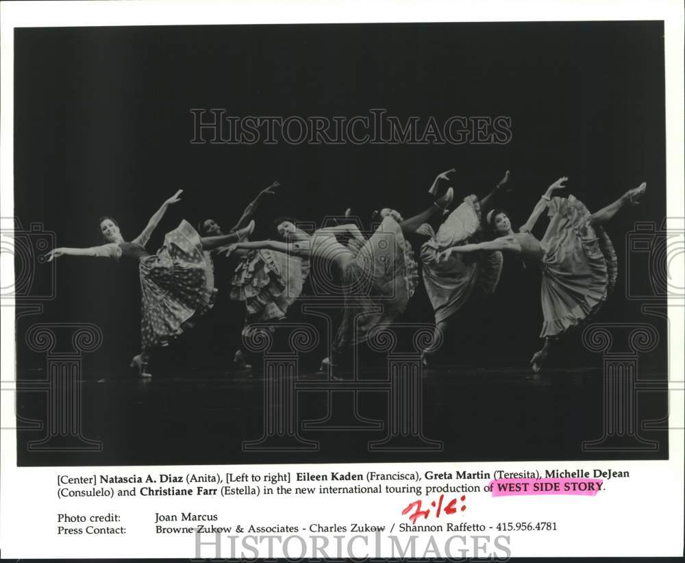 1996 Press Photo Performers in Scene from Production of Musical, West Side Story - Historic Images