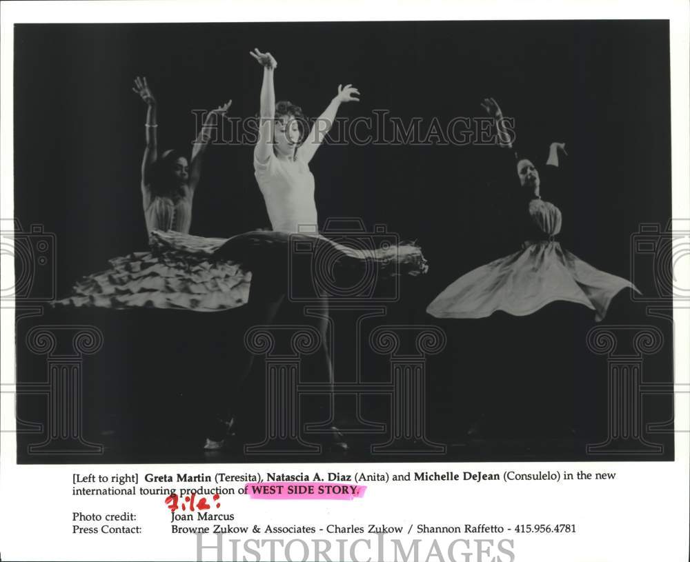 1996 Press Photo Performers in Scene from Production of Musical, West Side Story - Historic Images