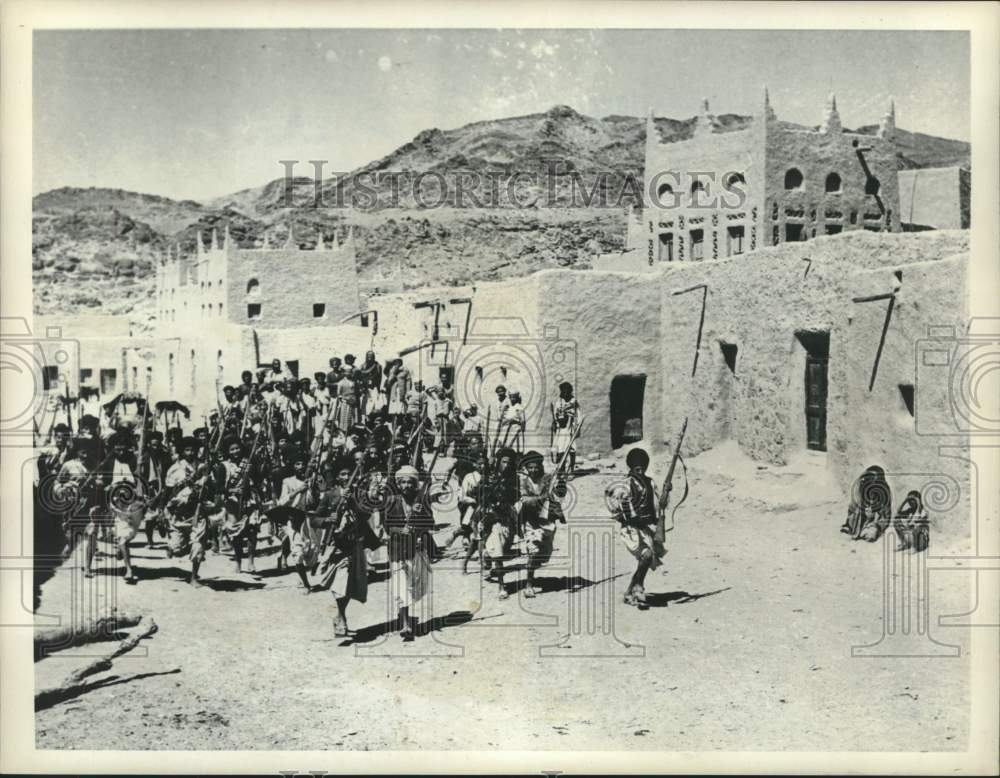 1962 Armed Men in Street in Yemen-Historic Images