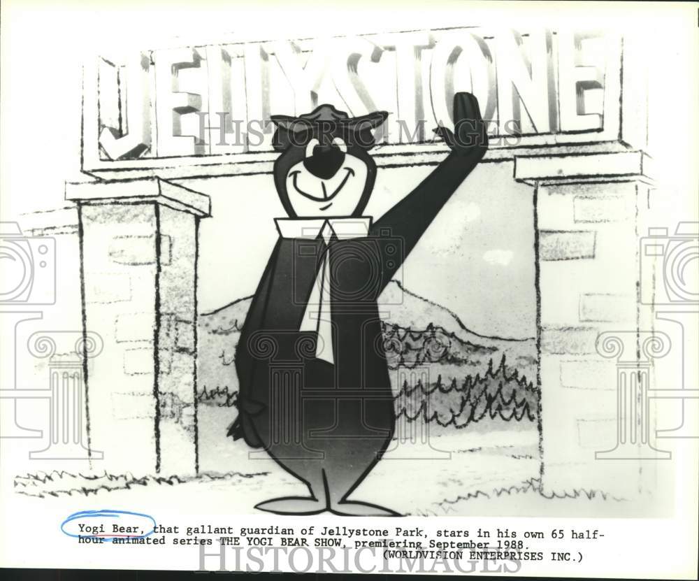 1988 Press Photo Yogi Bear Stars in Worldvision Enterprises' The Yogi Bear Show - Historic Images