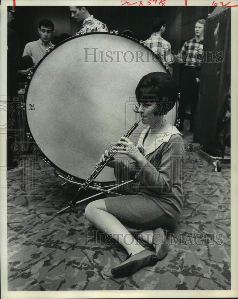 1967 Chris Anderson practices oboe for Texas All-state performance-Historic Images