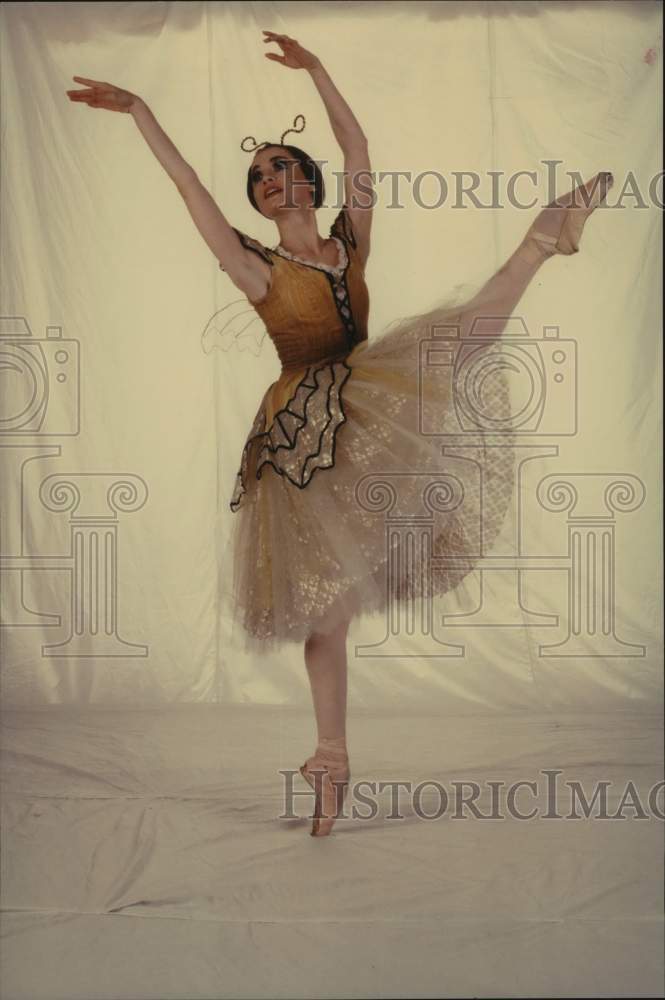 1991 Press Photo Janie Parker in Papillon at the Houston Ballet - Historic Images