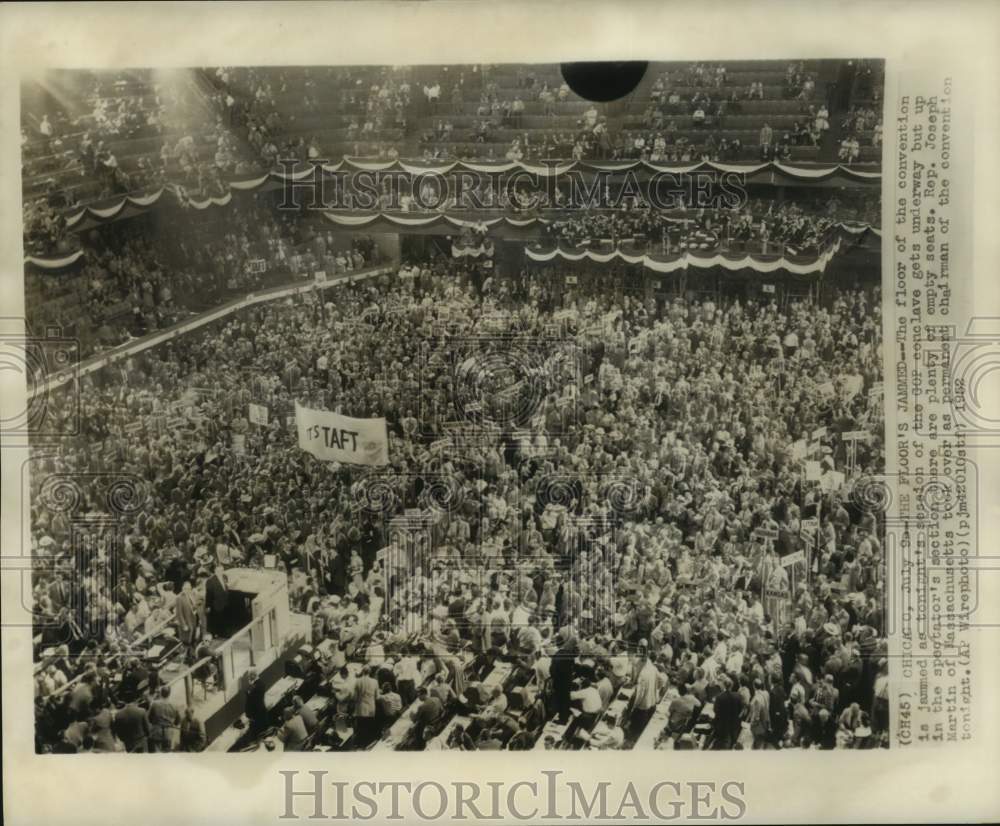 1952 Press Photo Packed Floor of the Republican Convention in Chicago - Historic Images