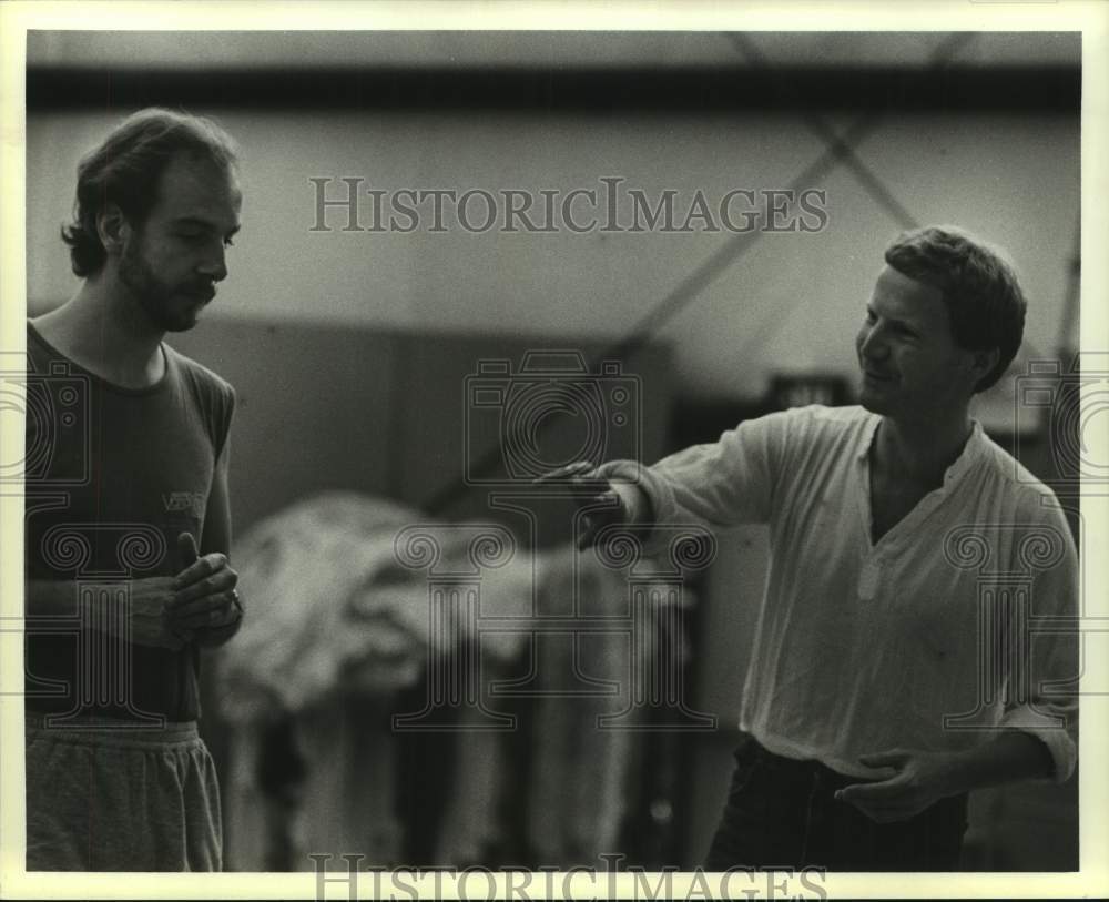 1984 Houston Grand Opera's Christopher Robson with David Freeman - Historic Images