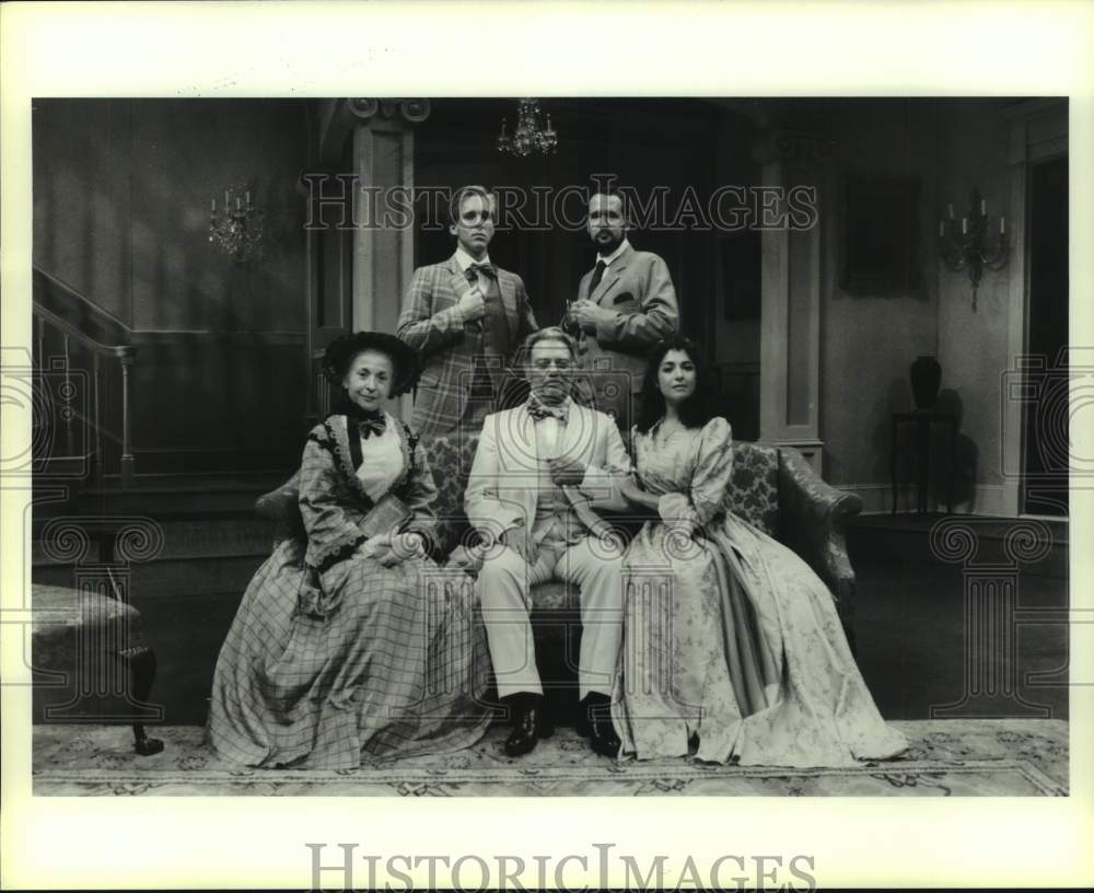 1986 Press Photo Cast of "Another Part of the Forest" - Alley Theater - Houston - Historic Images