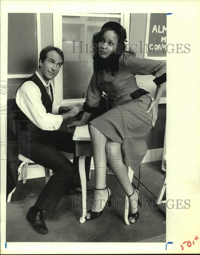 1980 Press Photo Scott Firth &amp; Janet Williams Adderley in &quot;Bye Bye Birdie&quot; - Historic Images