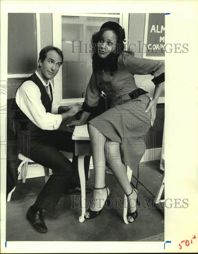 1980 Press Photo Scott Firth & Janet Williams Adderley in "Bye Bye Birdie" - Historic Images