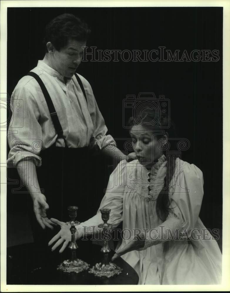 1987 Scene from Alley Theater's "The Immigrant" - Houston - Historic Images