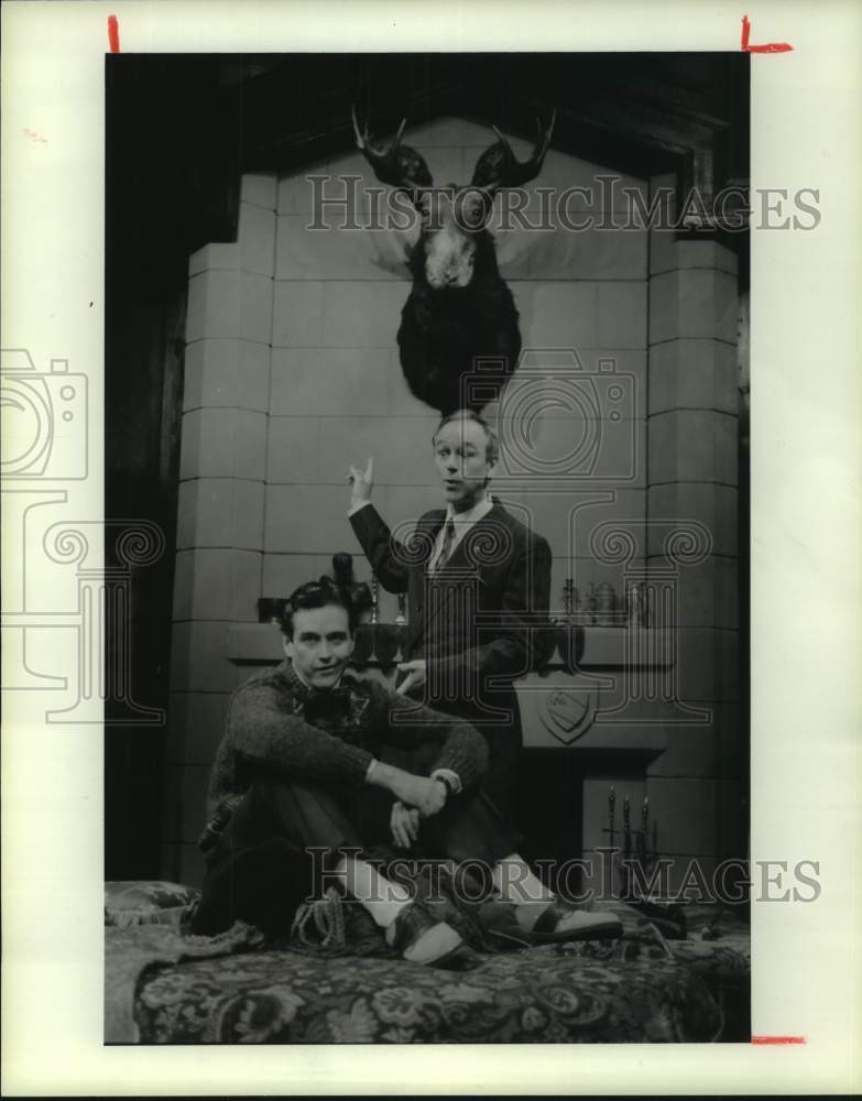 1987 Press Photo &quot;The Middle Ages&quot; production by Alley Theater - Houston - Historic Images