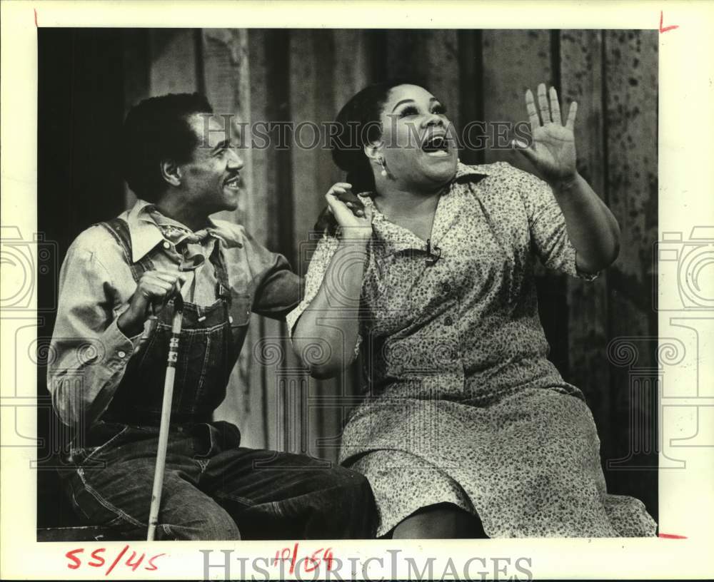 1986 Press Photo Scene from TUT production of "Cabin in the Sky" in Houston - Historic Images