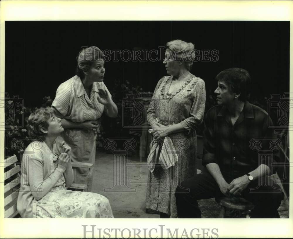 1986 Press Photo Scene from Alley Theater&#39;s &quot;The Traveling Lady&quot; on stage in TX - Historic Images