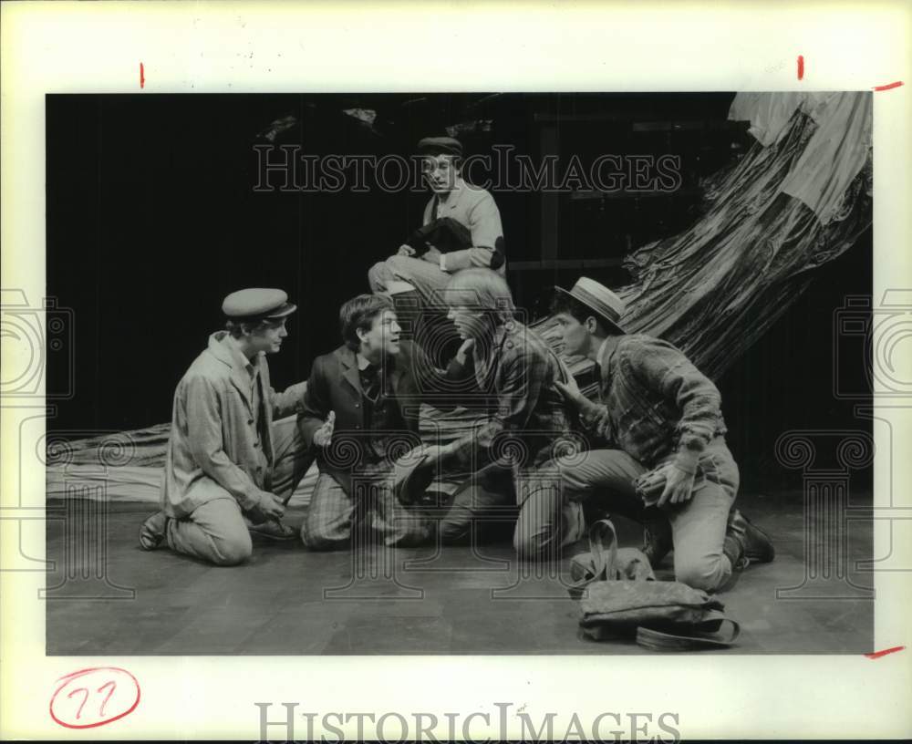 1986 Press Photo Actors in &#39;Spring Awakening&#39; at Alley Theatre, Houston - Historic Images