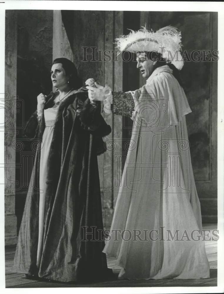 1990 Press Photo Sheri Greenawald, Thomas Allen in &quot;Don Giovanni&quot;, Houston - Historic Images