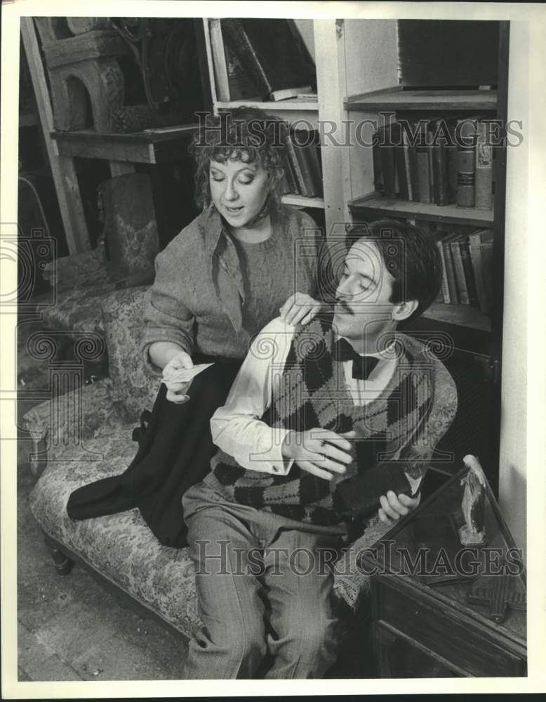 1984 Press Photo Scene from Alley Theater's Bed Time Story, Houston, TX - Historic Images