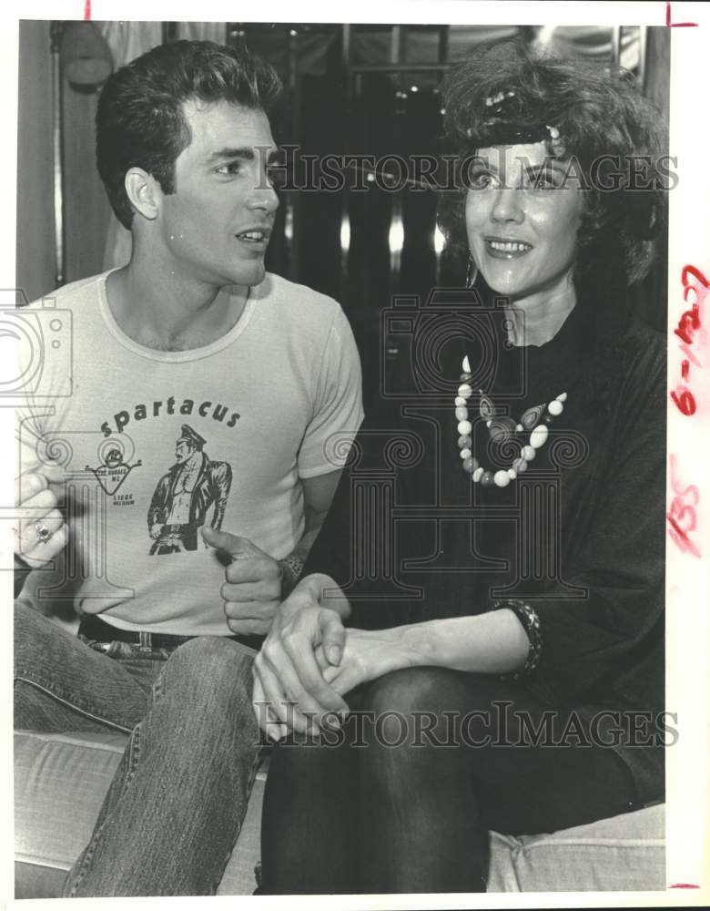 1982 Press Photo Scene from Stages' Production Porno Stars at Home, Houston, TX - Historic Images