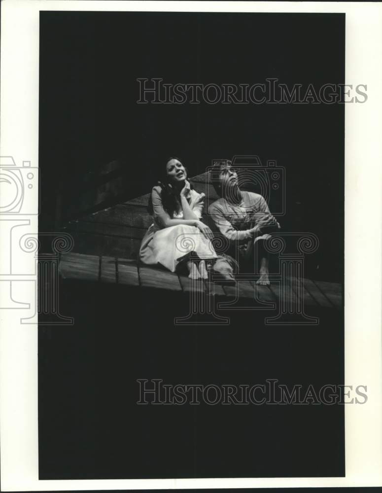 1976 Press Photo Diana Soviero & Scott Pedersen in Houston Grand Opera Show - Historic Images
