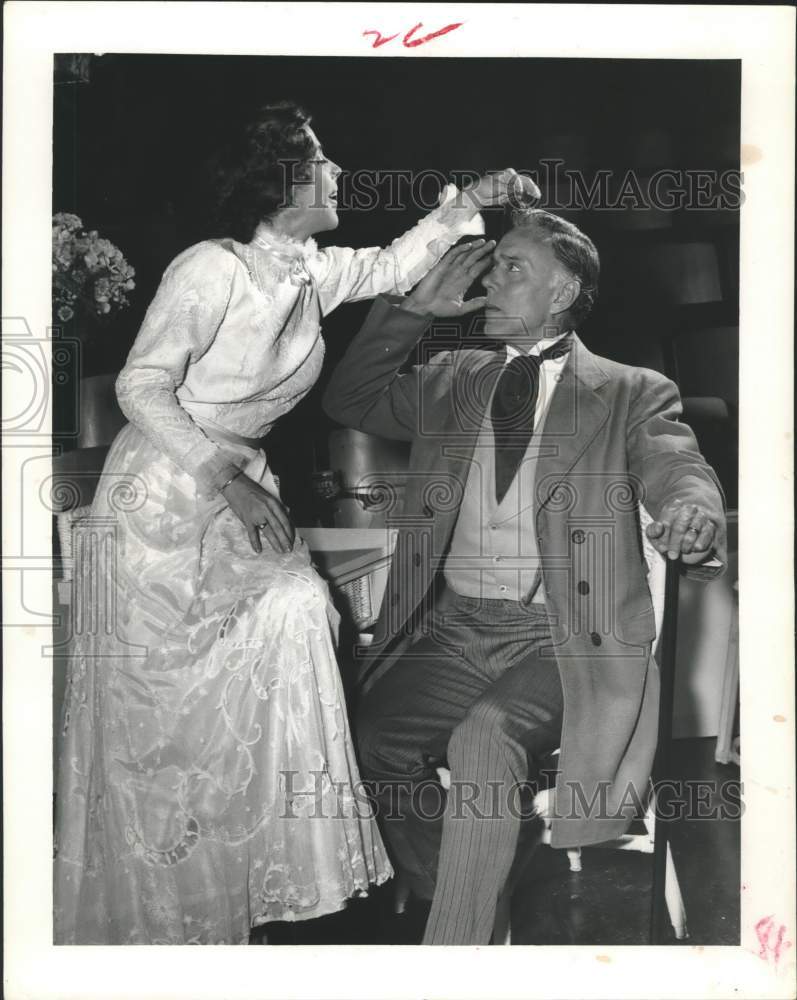 1961 Press Photo Scene from "Misalliance" at Alley Theater in Houston - Historic Images