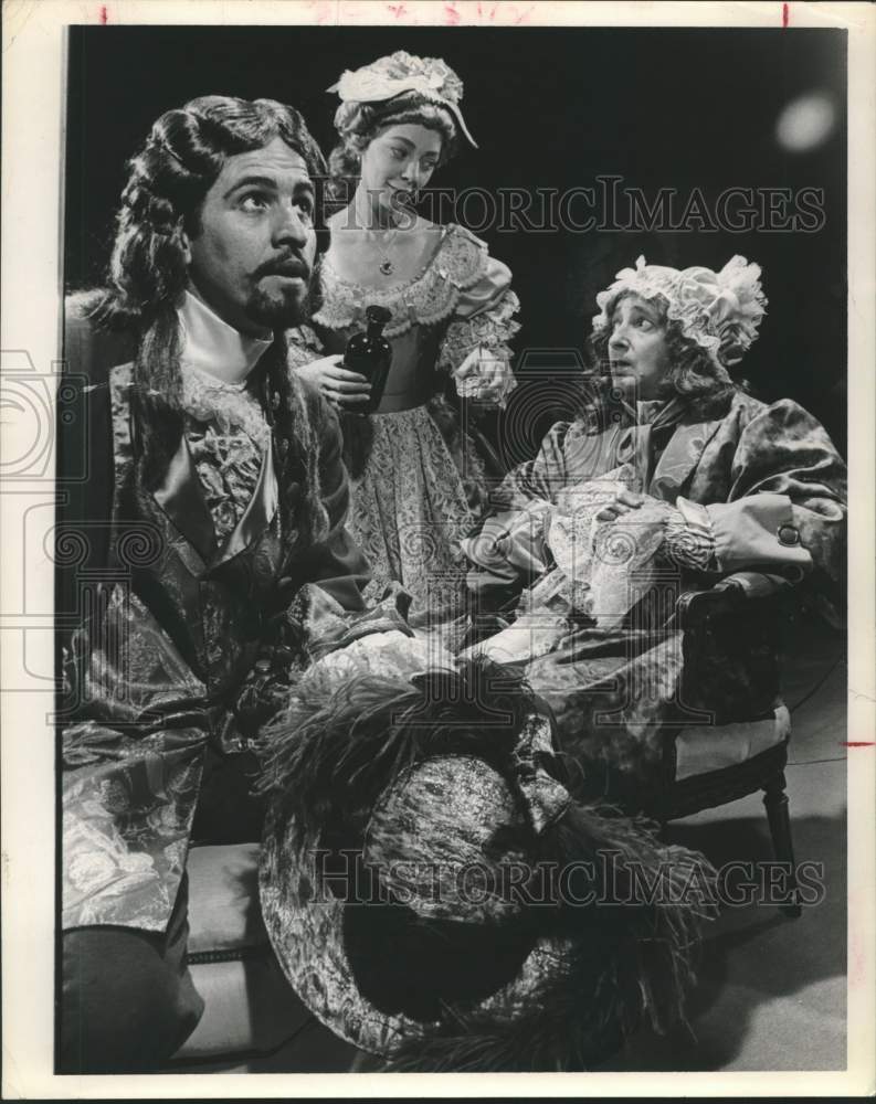 1963 Press Photo Actors in The Imaginary Invalid, Alley Theater, Houston - Historic Images