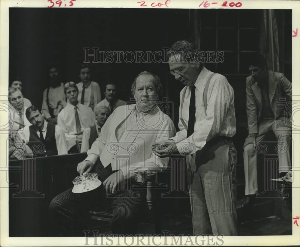 1973 Press Photo &quot;Inherit the Wind&quot; a performance by Alley Theatre in Houston - Historic Images