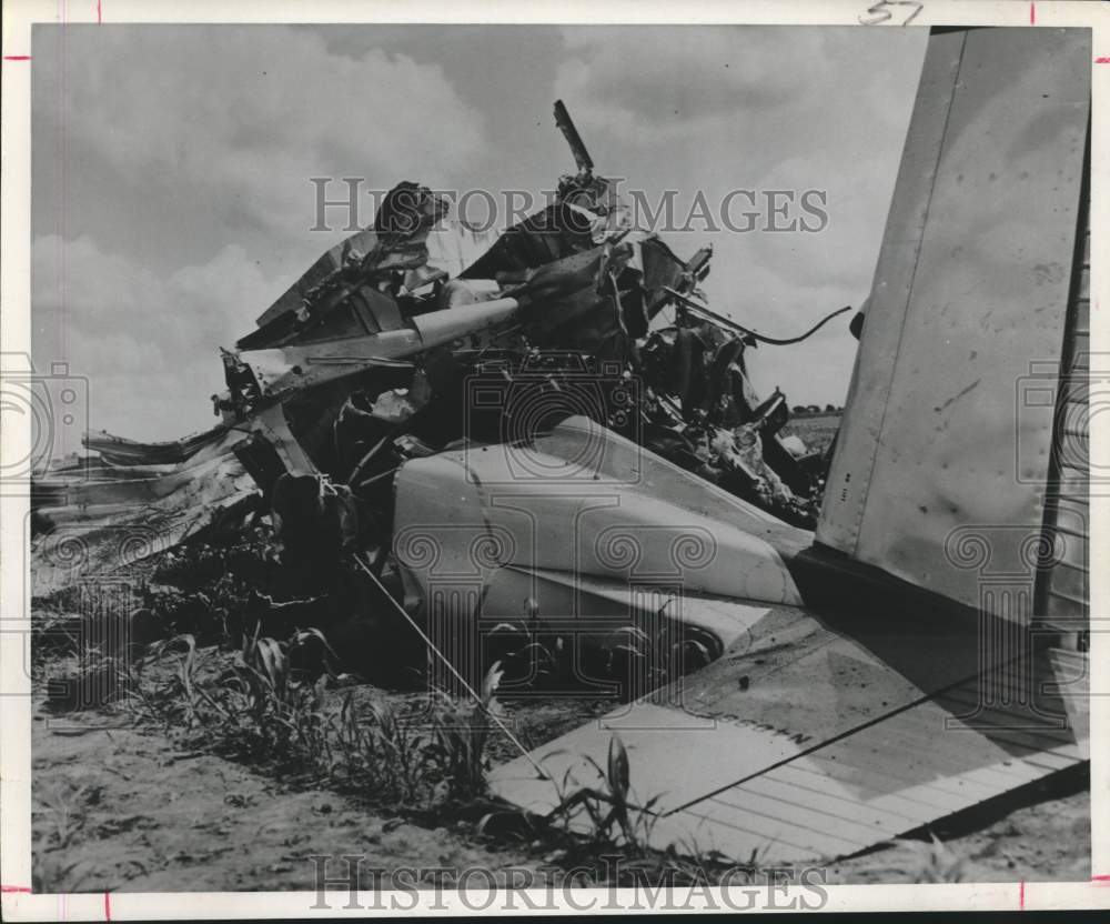 1959 Airplane Crash Wreckage, Texas - Historic Images