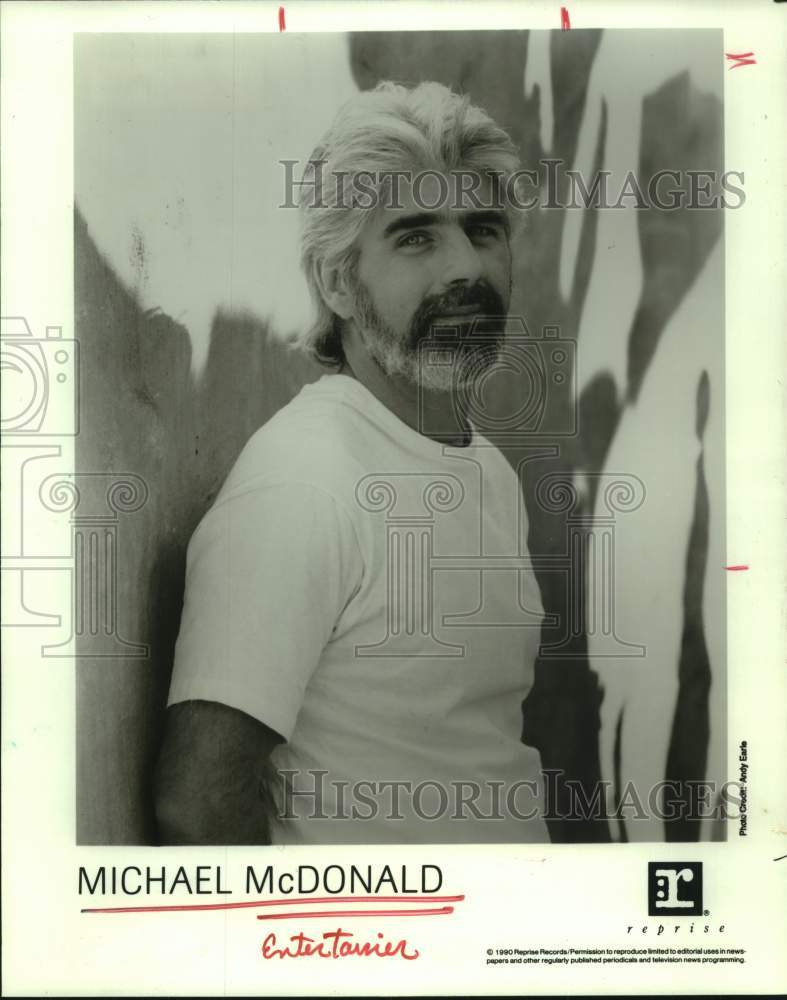 1990 Press Photo Entertainer Michael McDonald - Historic Images