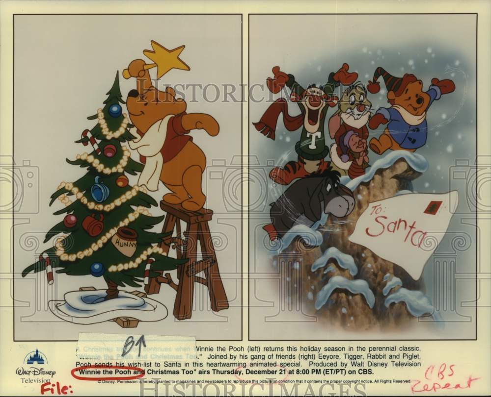 1995 Press Photo Scenes from &quot;Winnie the Pooh and Christmas Too&quot; - Historic Images