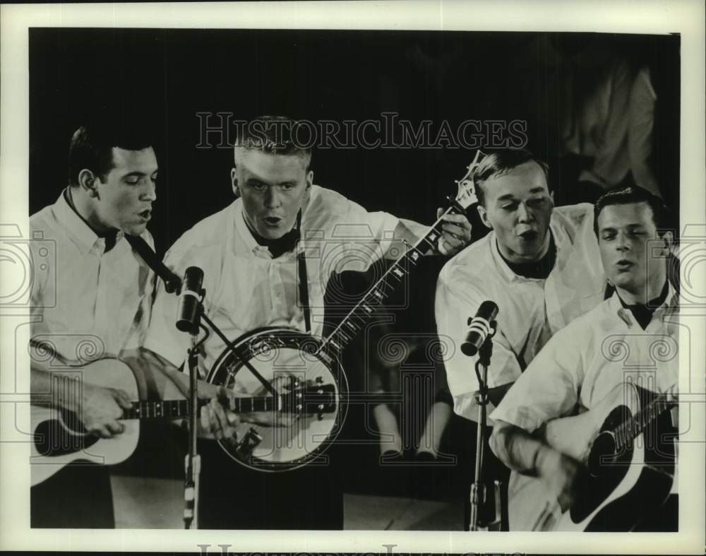 1964 Press Photo The Brothers Four group headlines on "Hootenanny" on ABC-TV - Historic Images