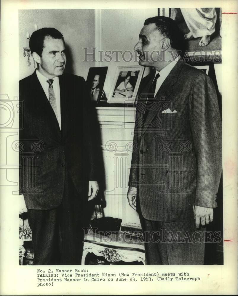 1963 Vice President Nixon with President Gamal Nasser in Cairo-Historic Images