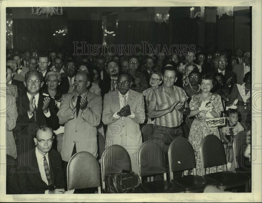 1958 Press Photo Democrats Clap at Gathering, Houston Texas - hcx36997- Historic Images