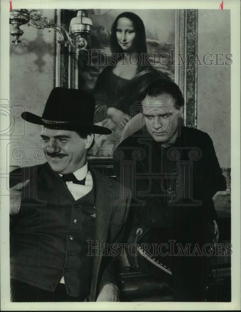 1966 Press Photo Actors Karl Malden & Marlon Brando in One-Eyed Jacks - Historic Images