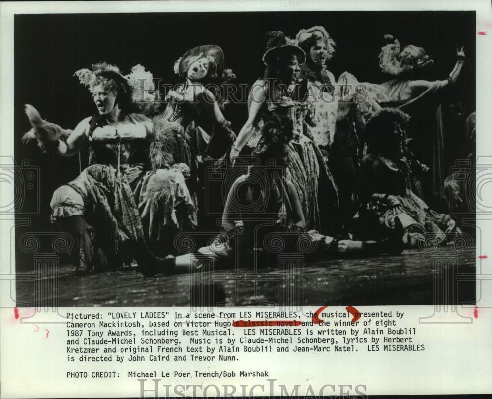 1989 Women sing in scene from Les Miserables music - Historic Images