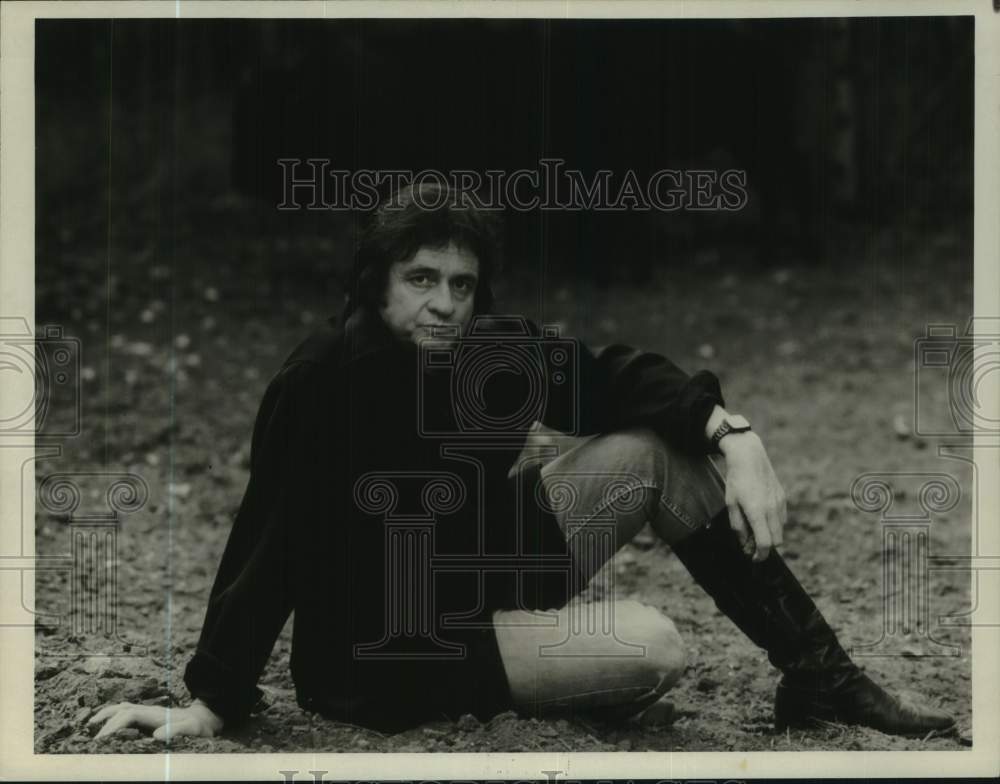 1979 Press Photo Johnny Cash in his spring TV special on CBS - Historic Images