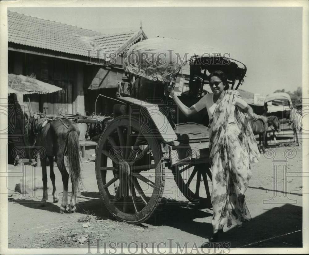 1969 Dr Bankal Makes Rounds in Oxcart, Badlapur, India-Historic Images