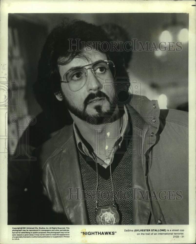 1982 Press Photo "Nighthawks" star Sylvester Stallone - Historic Images