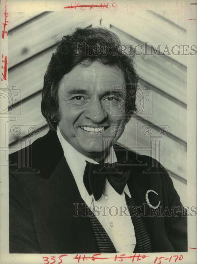 1978 Press Photo Singer Johnny Cash-Country Music Awards, CBS TV - Historic Images