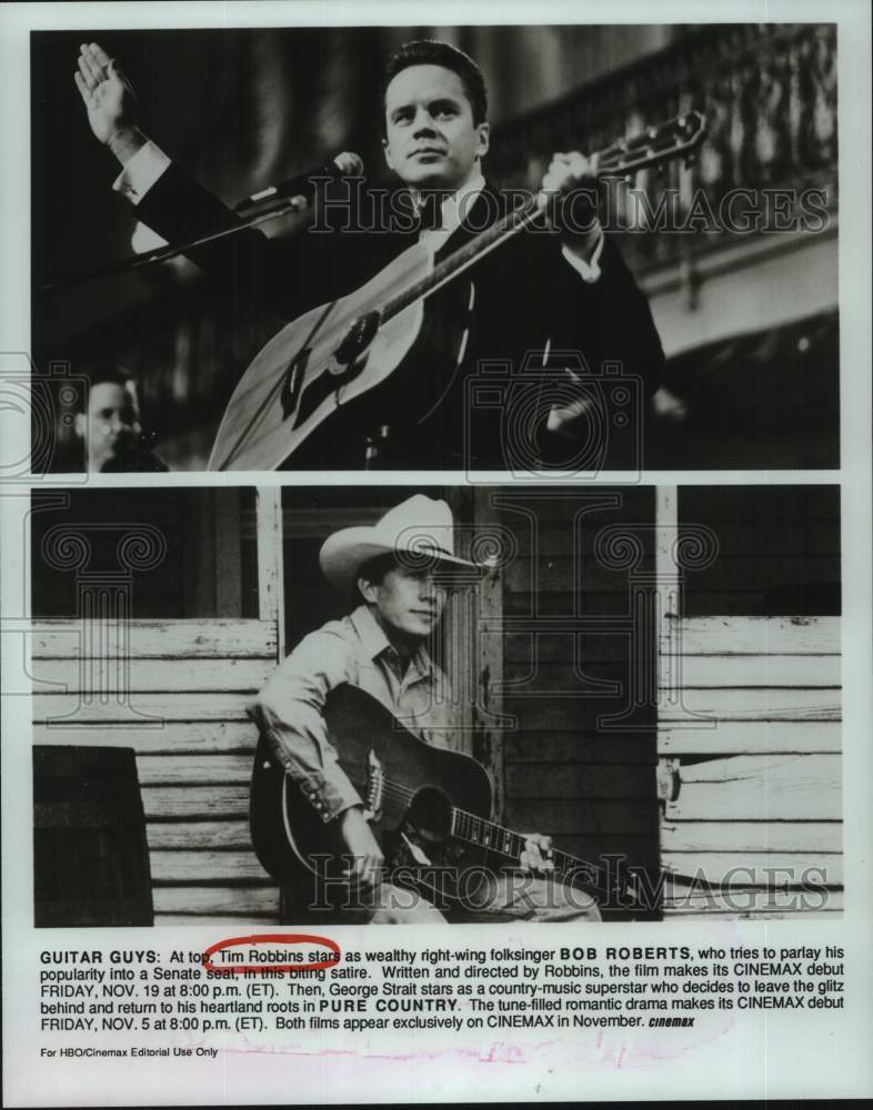 1993 Scenes from "Guitar Guys" and "Pure Country" - Historic Images