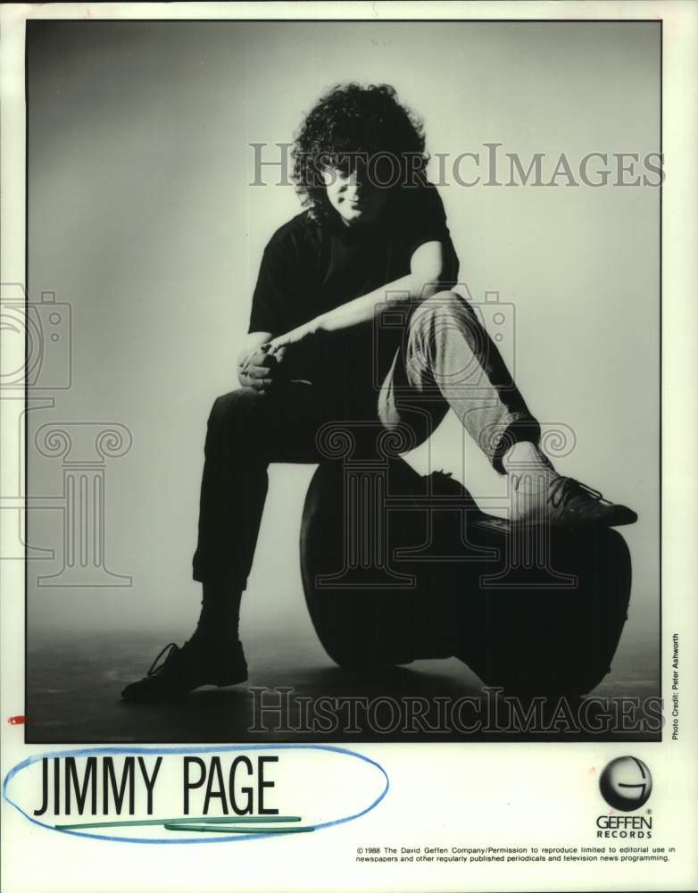 1988 Press Photo Jimmy Page - Historic Images