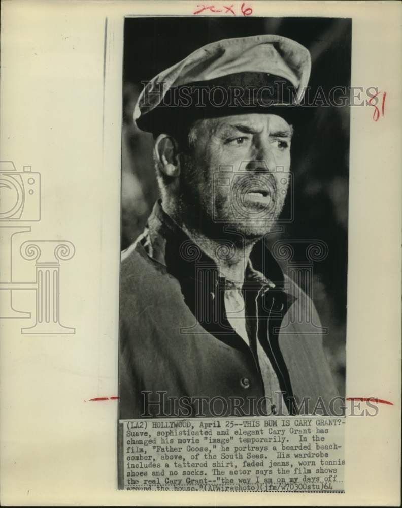 1964 Press Photo Scene from "Father Goose" with Cary Grant - Historic Images