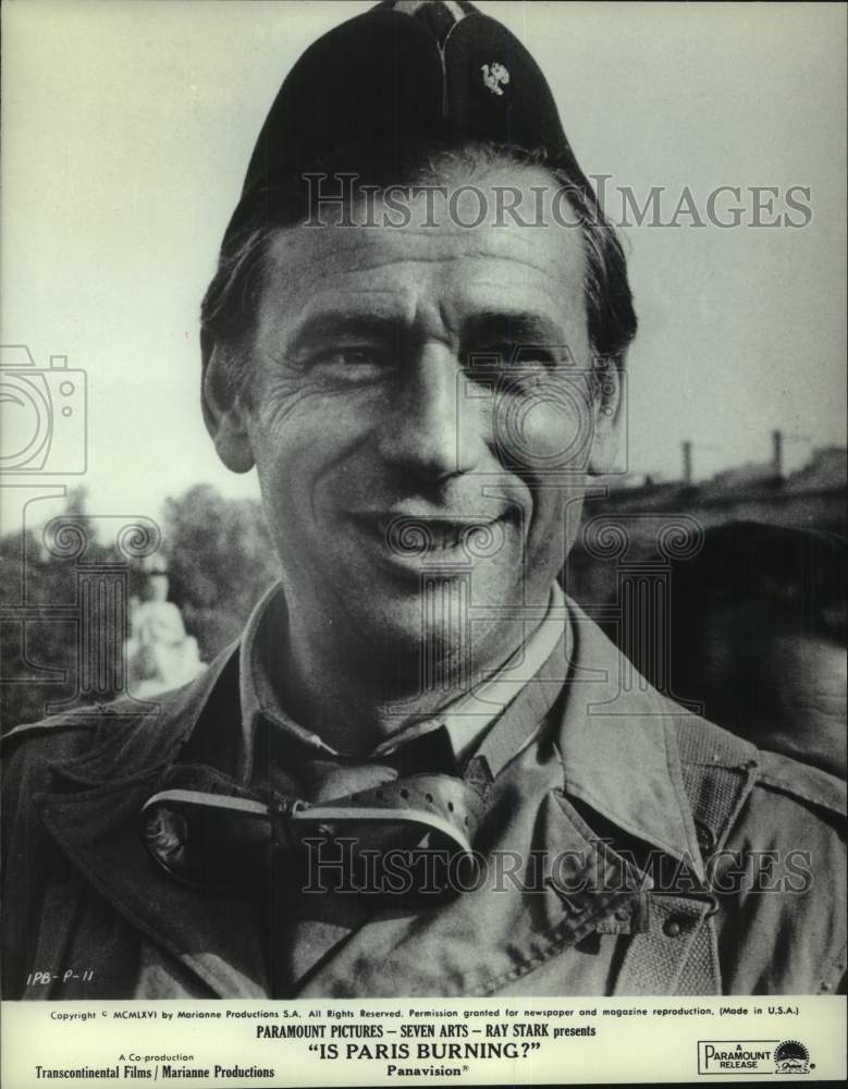 1966 Press Photo Yves Montand Stars in Paramount Pictures&#39; &quot;Is Paris Burning?&quot; - Historic Images
