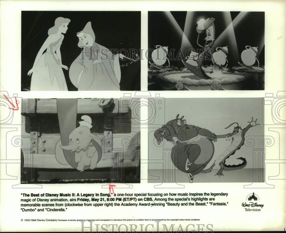 1993 Press Photo Scenes from "The Best of Disney Music II: A Legacy in Song" - Historic Images