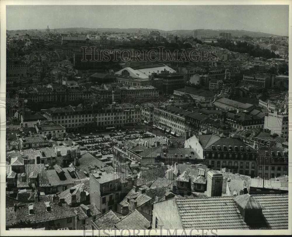 1961 View of Commercial and Business Center of Lisbon, Portugal