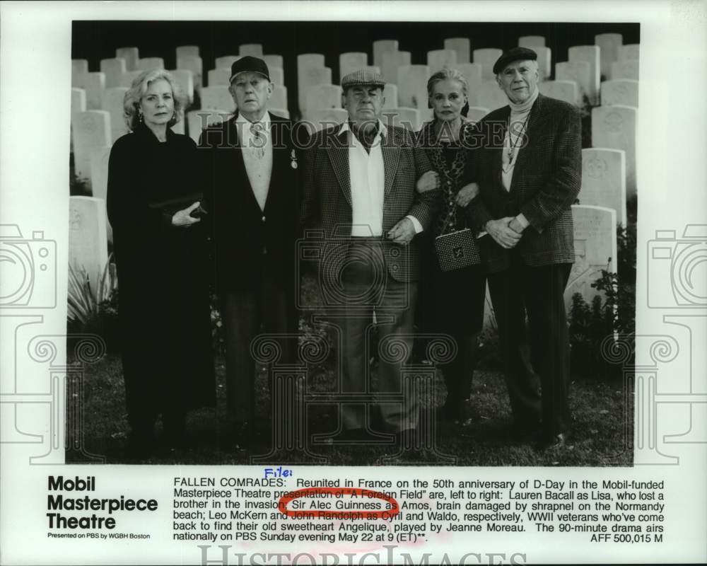 1994 Press Photo Cast of &quot;A Foreign Field&quot; on PBS - 50th anniversary of D-Day - Historic Images