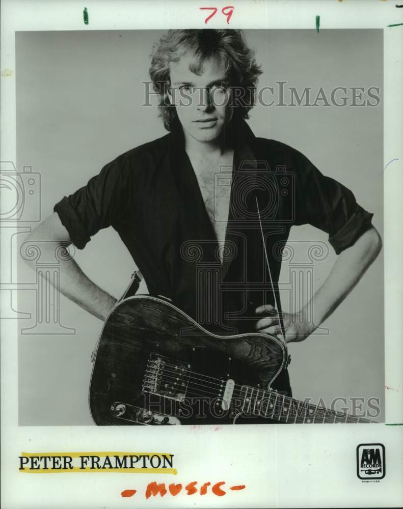 1982 Press Photo Rock star Peter Frampton - Historic Images