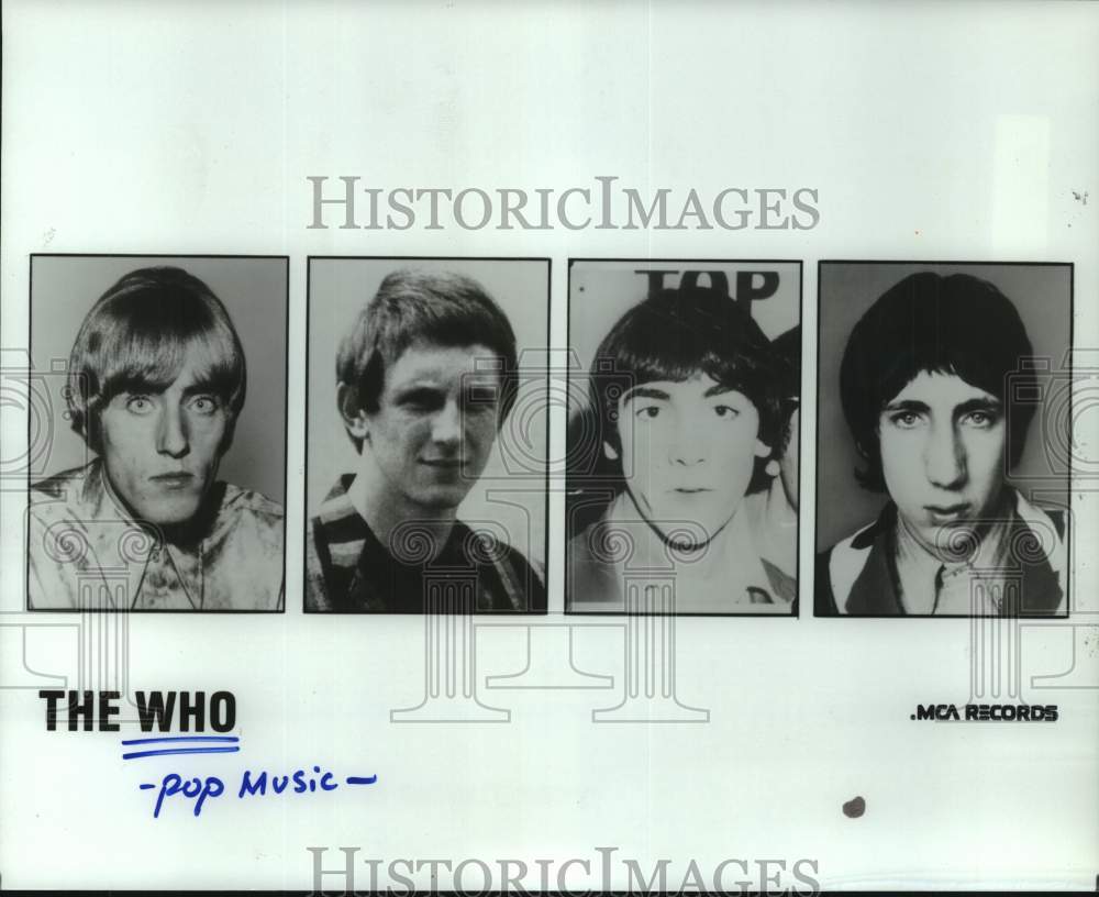 1985 Press Photo Members of "The Who" Pop Group - Historic Images